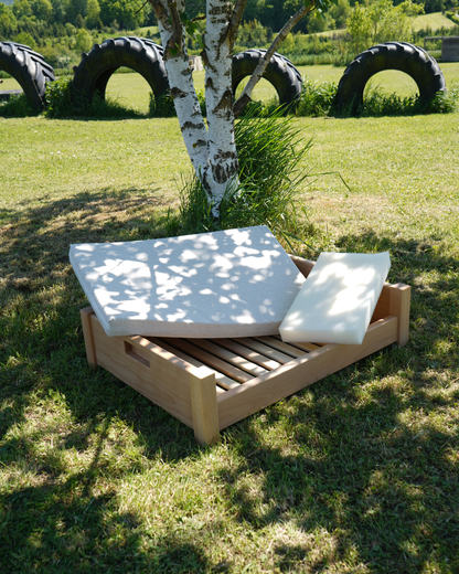 Hundebett Ruby aus Buche - Eckig